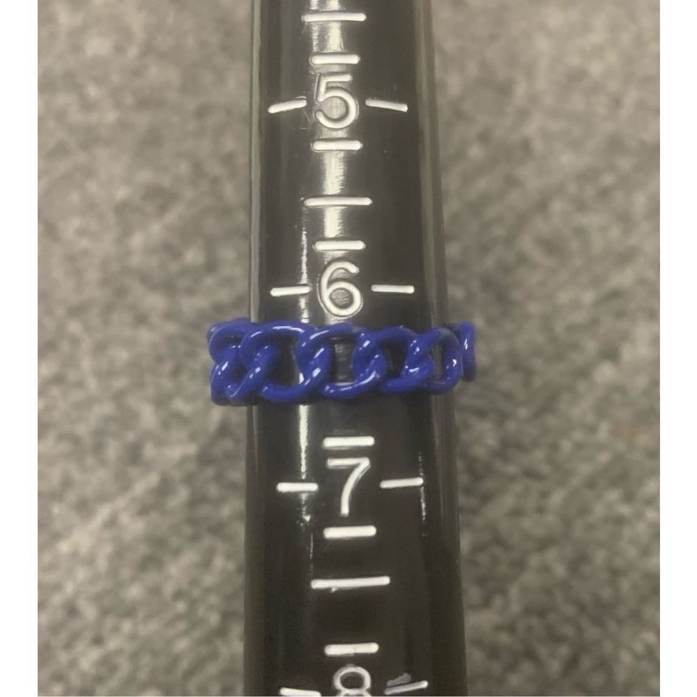 Blue Chainlink Ring - Picture 3 of 3